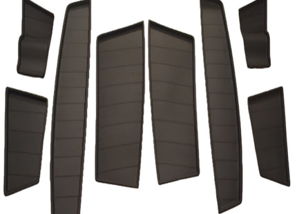 For Toyota Proace Door Pocket Rubber Inserts & Mats – Black Interior Storage Liners | Van-X