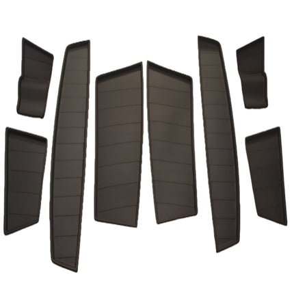 For Toyota Proace Door Pocket Rubber Inserts & Mats – Black Interior Storage Liners