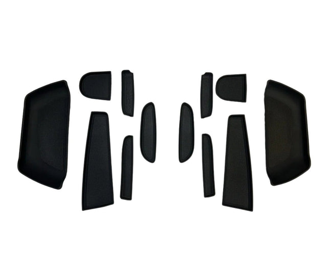 For Fiat Ducato RAM ProMaster Rubber Door Pocket Liner Inserts - Black - Van-X | Premium Door Storage Solution