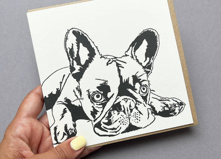 French Bulldog Letterpress Card
