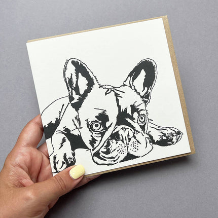 French Bulldog Letterpress Card