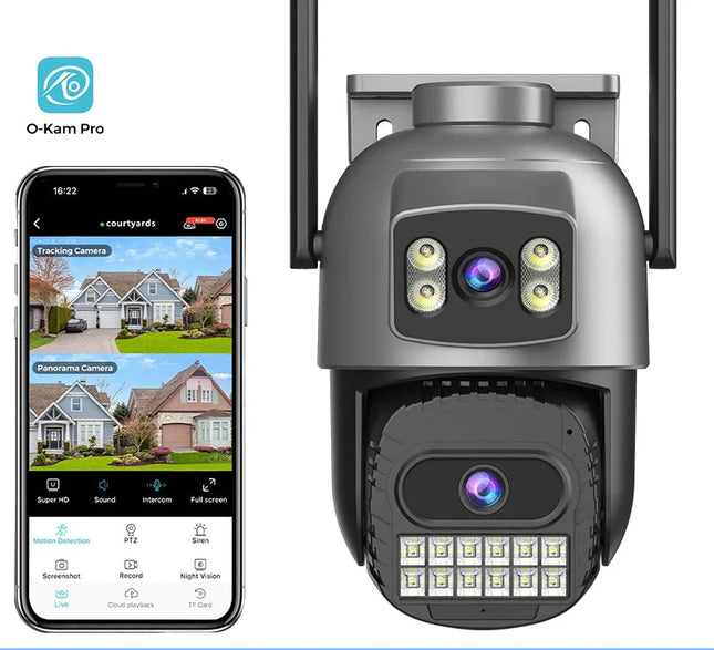 Camera Outdoor Auto Tracking Multi Screens 5X Digital Zoom PTZ Security Protection