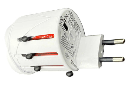 SKROSS Travel Plug EVO Universal Plug 150+ Countries Input and Output - White