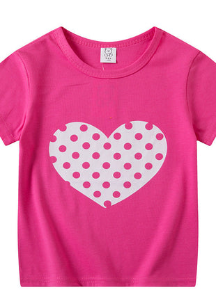 Children's Short Sleeve Boys And Girls T-shirt Cartoon Half Sleeve Top