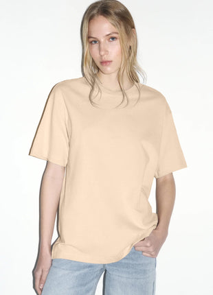 Arrival Cotton Crew-Neck Solid-Color Versatile T-Shirt