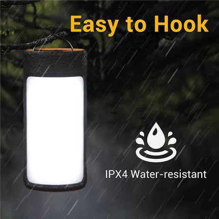 Rechargeable Camping Lights LED 400LM 5 Light Modes also Charges Phones - 2 Pack