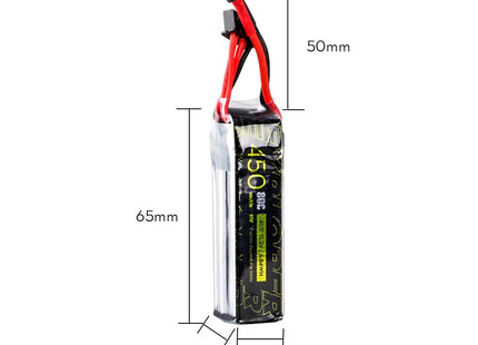 2pcs Explorer 450 mAh HV 4s 80C Lipo Battery - XT30