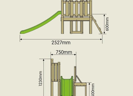 TP Forest Wooden Climbing Frame with Slide