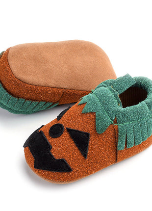 Baby Girls Boys Halloween Pumpkin Cosplay Slip-on Shoes Soft First Walking Children Canvas Shoes Kids Girls Walking Shoes