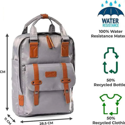 Backpack Laptop Rucksack Waterproof 100% Recycled Material Very Eco-friendly