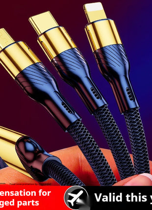 240W Super Fast Charge Suit Three-in-one Three-in-one Data Cable