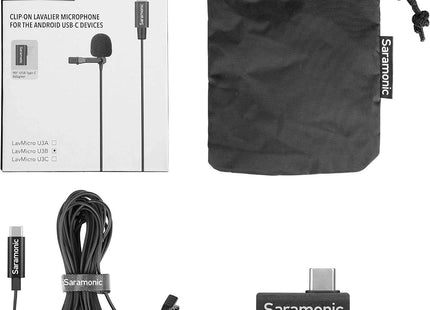 Saramonic Lavalier U3B Microphone USB-C for Mobile Devices and PCs Inc 6m Cable