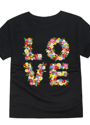 Children's Clothing Cartoon Knitted Heat Press Round Neck T-shirt