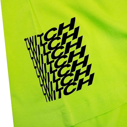 Twitch Long Sleeve Tee Unisex, Regular Fit, Cotton, Neon Yellow Top, Size M