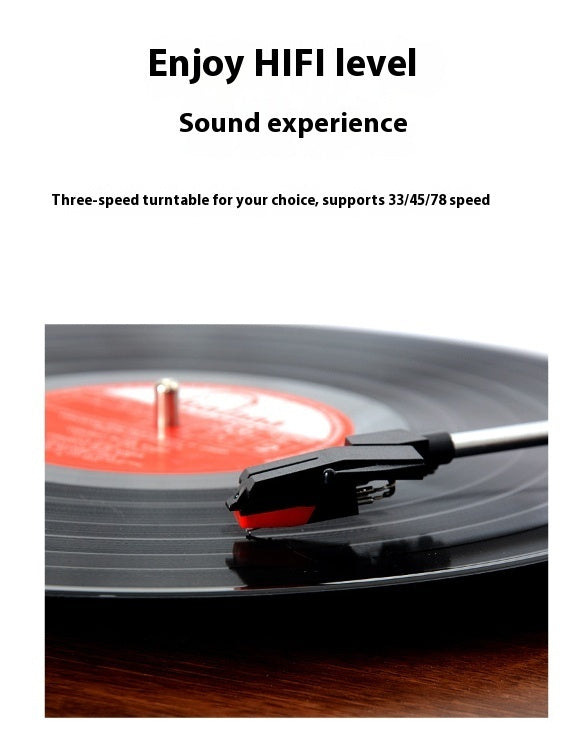 Vinyl Record Player Retro Bluetooth Audio Integrated Old-fashioned Phonograph Disc Piezoelectric Pickup