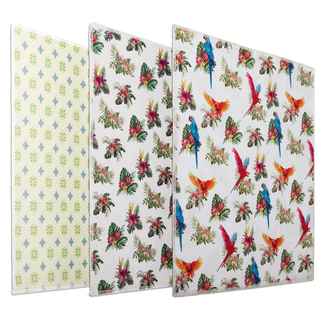 3 Pcs Microfiber Cleaning Cloth with Printed Design