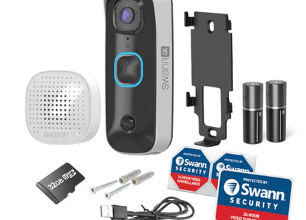 Swann 4K Smart Wireless Video Doorbell & Chime