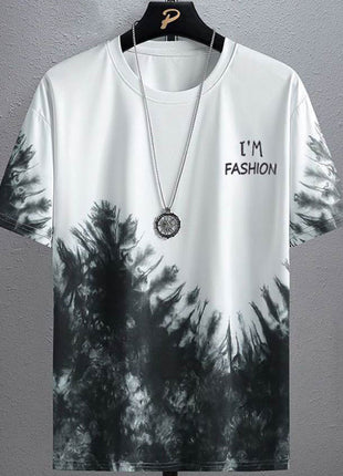 Gradient Half-length Sleeve Versatile Casual T-shirt