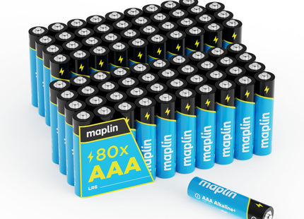 Maplin AAA LR03 1.5V Alkaline Batteries 7 Year Shelf Life High Performance