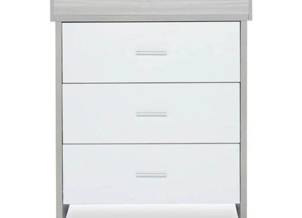 Ickle Bubba Pembrey Changing Unit & Chest - Ash Grey & White