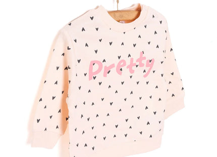 HelloBaby "Pretty" Slogan Brushed Loopback Baby Sweatshirt (6 Months to 5 Years)