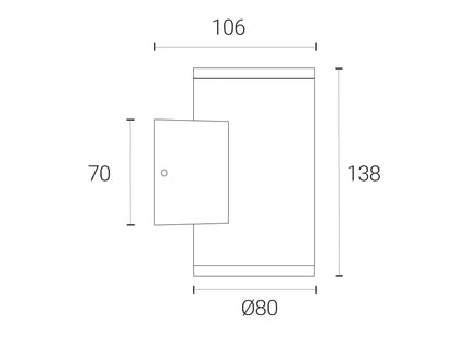 4lite Up/Down Outdoor LED Wall Light