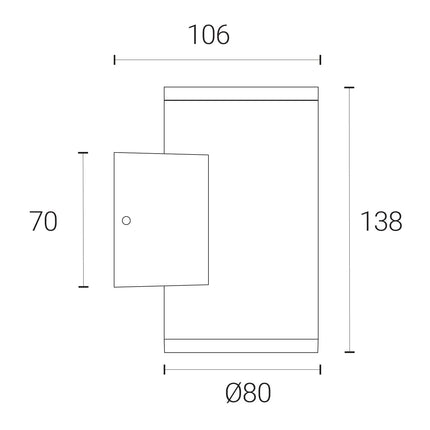 4lite Up/Down Outdoor LED Wall Light