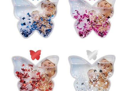 Dorr Butterfly Shaped Snow Globe with Glitter Butterflies