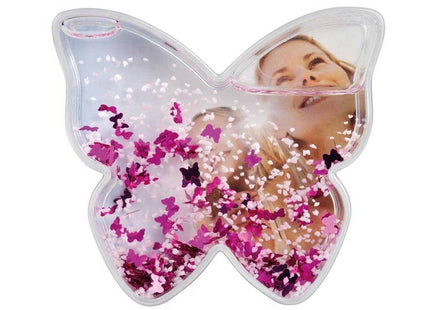 Dorr Butterfly Shaped Snow Globe with Glitter Butterflies
