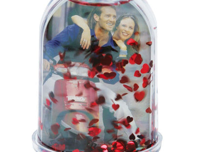Dorr Photo Snow Globe | 4 inch Tall | Snow and Red Hearts