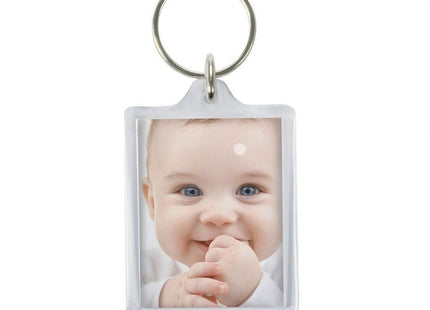 Blank Photo Keyring | Photo Keychain | 3.5 x 4.6 cm | Add Your Own Photo