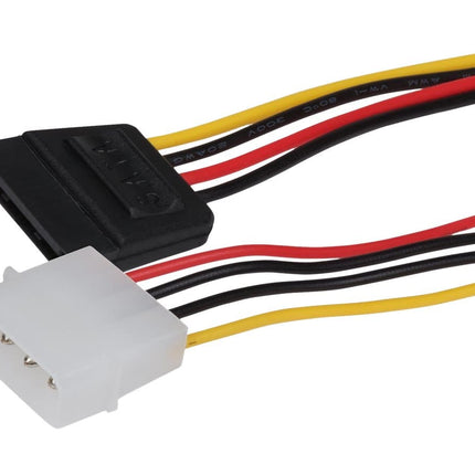 Maplin 4 Pin Molex Male to 15 Pin SATA Female Power Lead - 0.2m