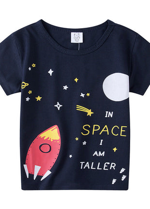 Children's Short Sleeve Boys And Girls T-shirt Cartoon Half Sleeve Top