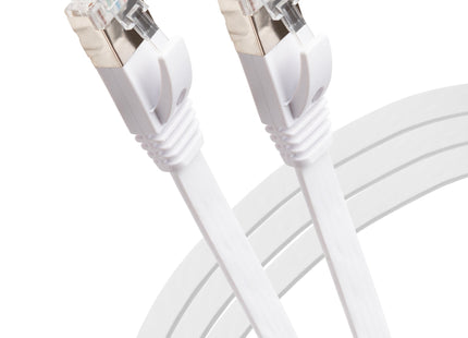 Maplin RJ45 CAT6 UTP Flat Ethernet LAN Cable - White