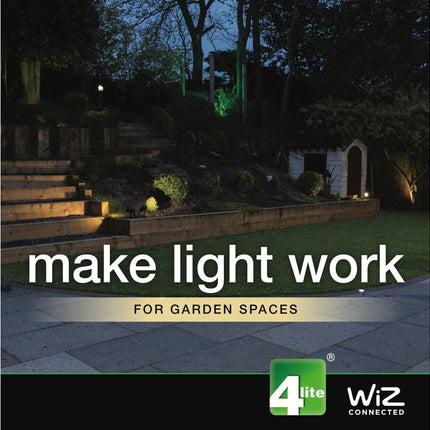 4lite WiZ Connected WiFi LED GU10 IP44 Outdoor Up & Downlight