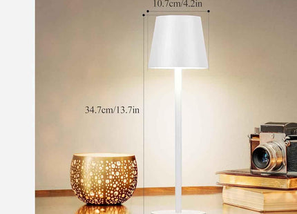 Cordless LED Table Lamp Rechargeable Desk Light IP54 Touch Dimmable White 2 Pack