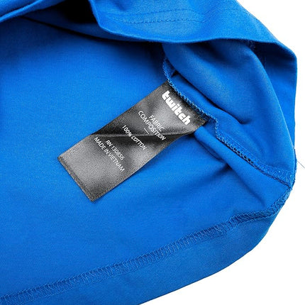 Twitch Graphic T-Shirt, 100% Cotton, Unisex, Regular fit, Electric Blue