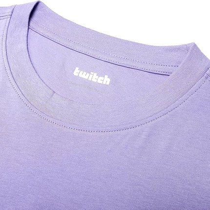Twitch Long Sleeve Tee, 100% Cotton Top, Dusty Purple,  Size M