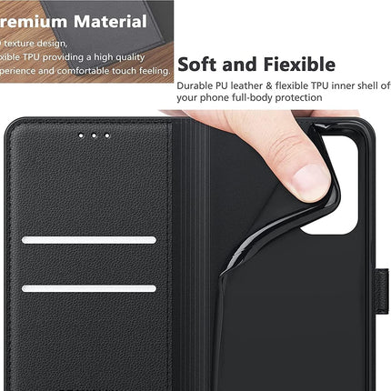 Samsung Galaxy A22 5G Book Flip Case Leather Wallet