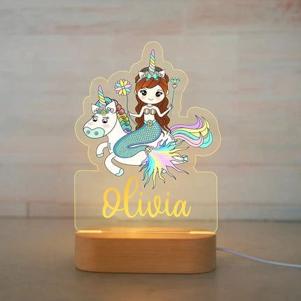 Children Animal Night Light with Custom Name