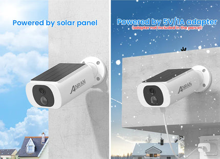 Outdoor Wireless WIFI Camera 2.4G 3MP Battery Solar Security Camera