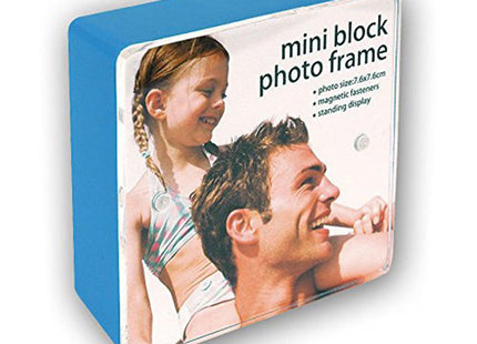 Blue Mini Block Photo Frame 3x3 – Acrylic Magnetic Picture Block