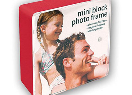 Red Mini Block Photo Frame 3x3 – Acrylic Magnetic Picture Block