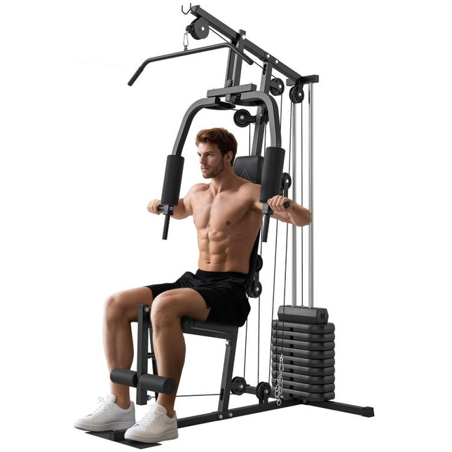 Multifunction Home Gym Machine, with 45kg Weight Stacks, for Strength Training