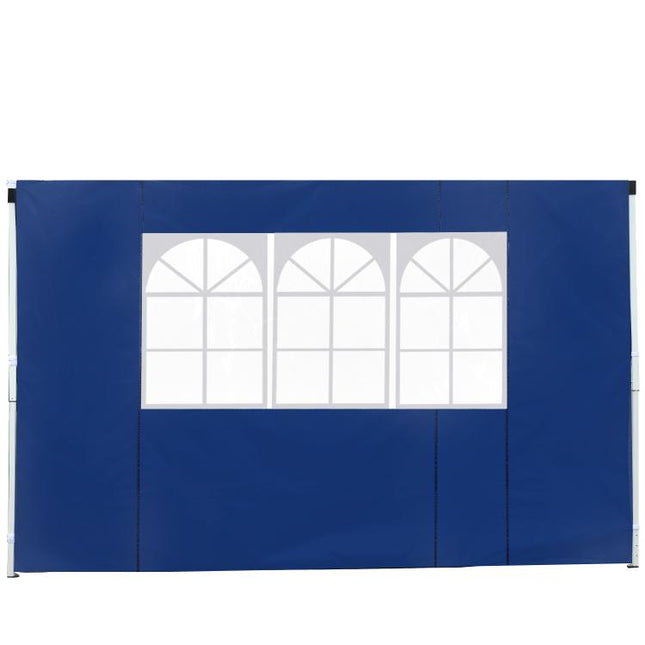3 Meters Gazebo Replaceable Exchangeable Side Panel Wall Panels Walls With Window, Blue