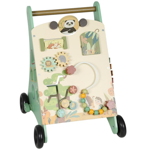 Wooden Baby Walker Toys with Speed Control for 18+ Months Green