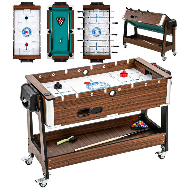 3 in 1 Multi Games Table 3.4ft Sports Table, 4 Lockable Wheels