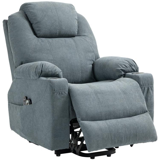 Power Lift Recliner Chair with Pocket Spring, Electric Lift Chair with Wide Backrest, Grey
