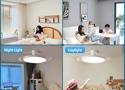 Modern Invisible Ceiling Fan with LED Light DC motor Large Air