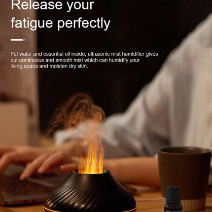 Humidifier with Color Flame Night Light